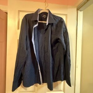 Elegant Navy Dress Shirt for Men